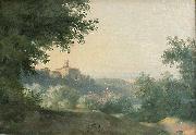 Pierre de Valenciennes Landscape from the french painter Pierre-Henri de Valenciennes. View of the Palace of Nemi Spain oil painting artist